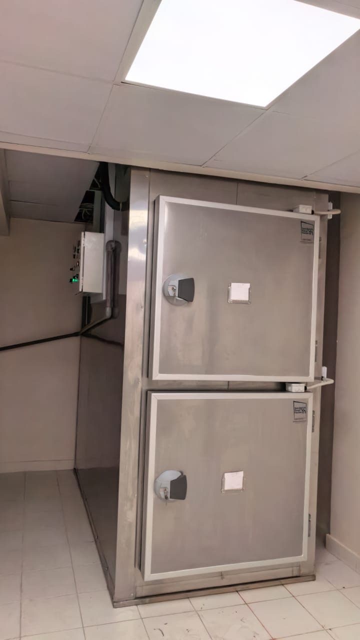 Two-cell Preservus mortuary refrigerator installed at Andalusia Hospital, Jeddah