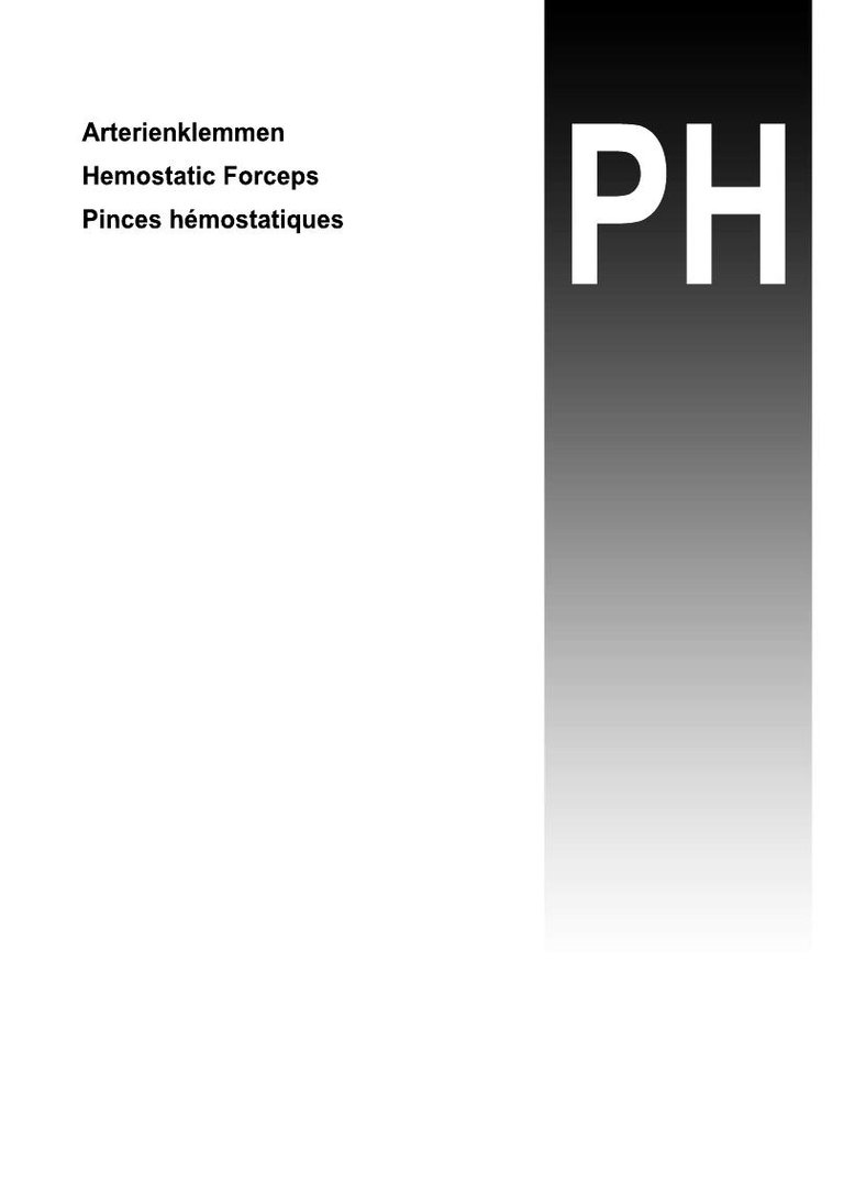 Hemostatic Forceps catalog cover