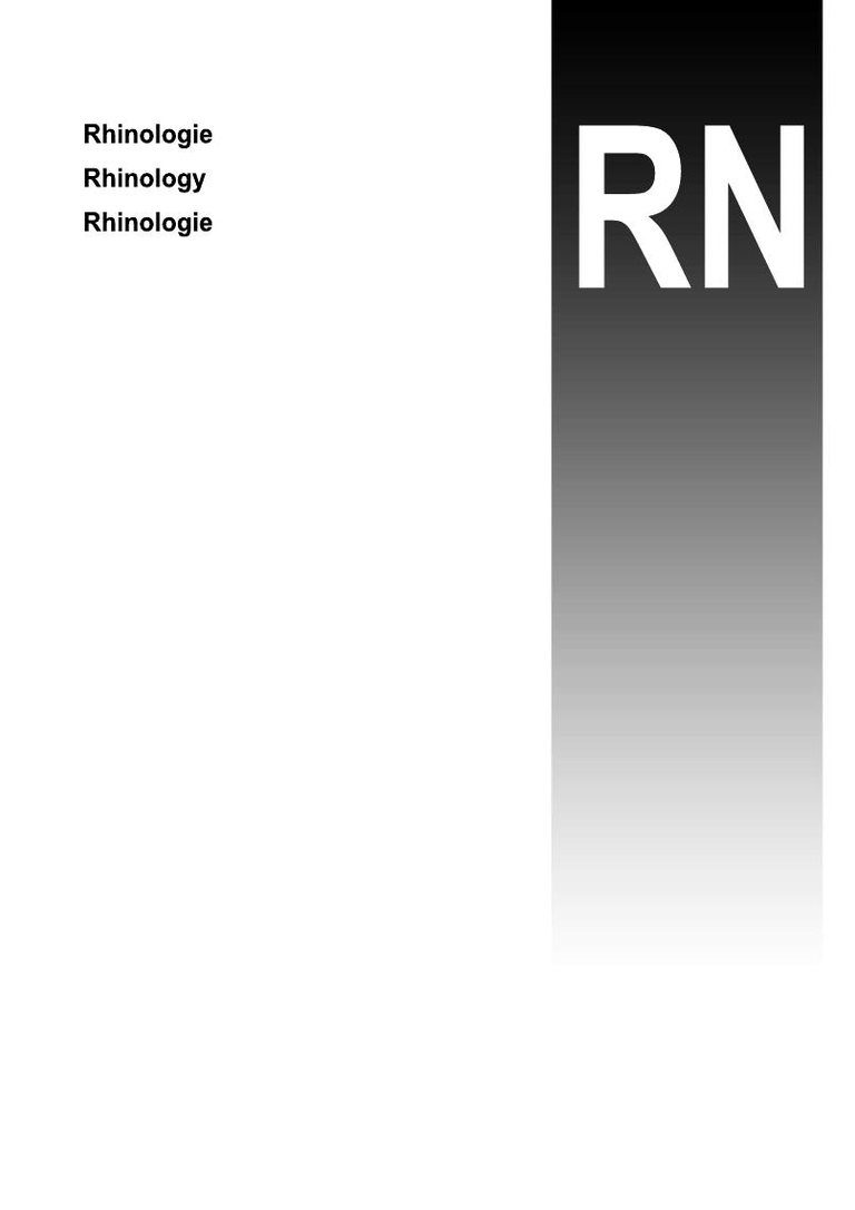 Rhinology catalog cover