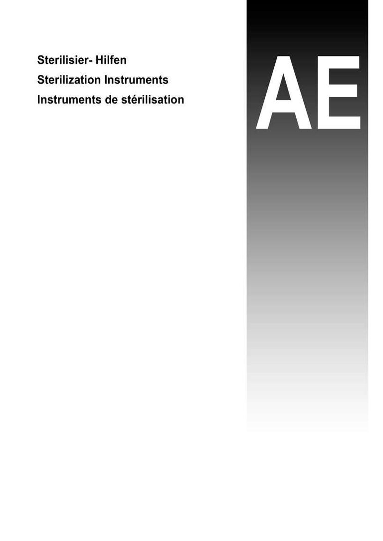 Sterilization Instruments catalog cover