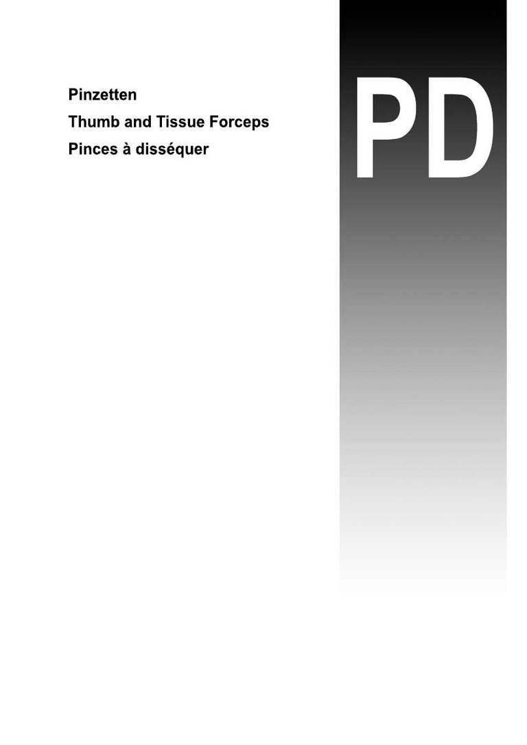 Thumb & Tissue Forceps catalog cover