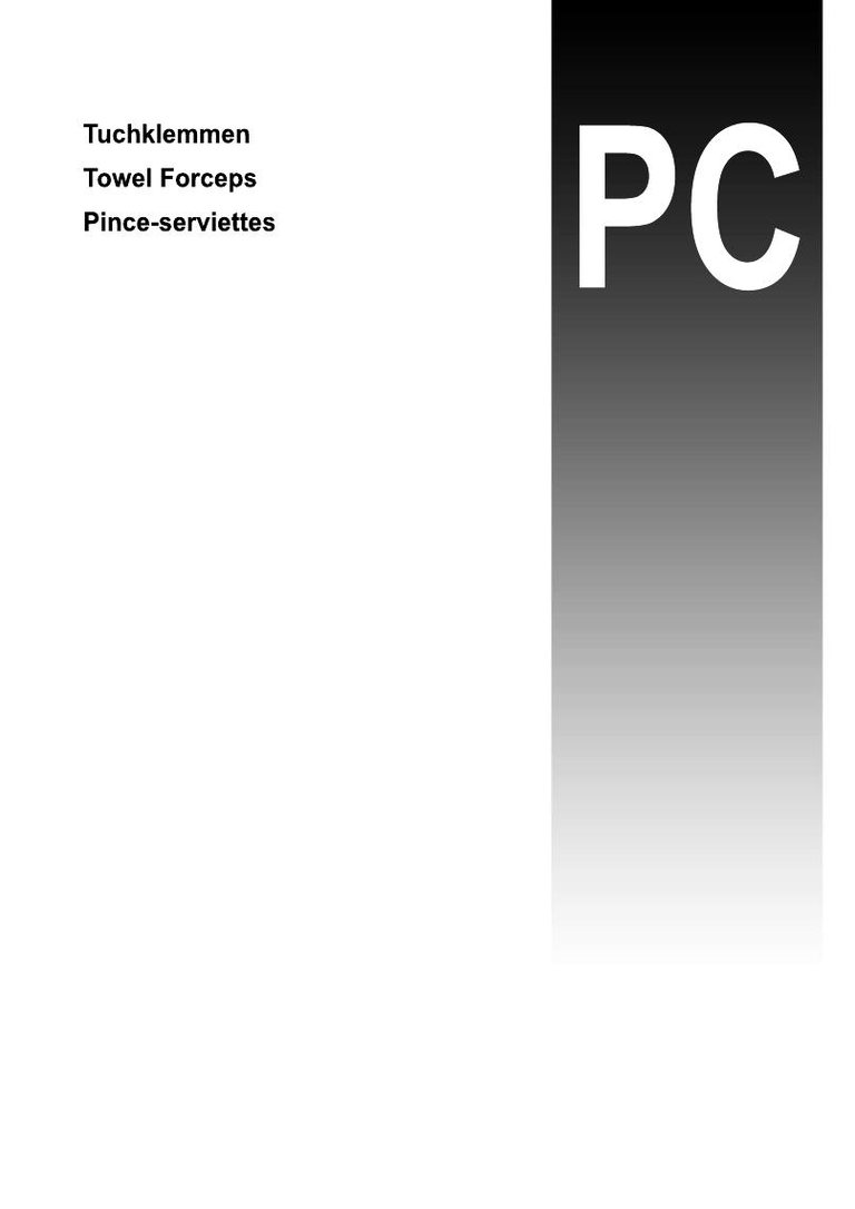 Towel Forceps catalog cover