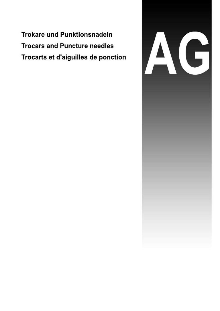 Trocars & Puncture Needles catalog cover