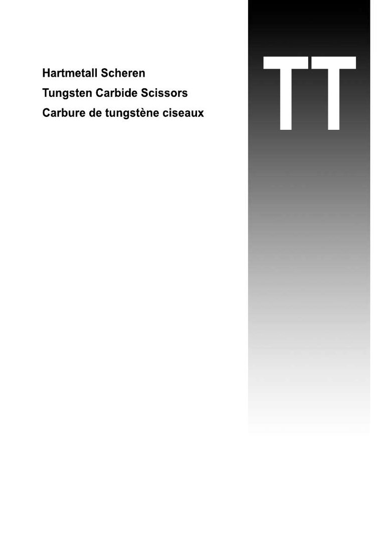 Tungsten Carbide Scissors catalog cover