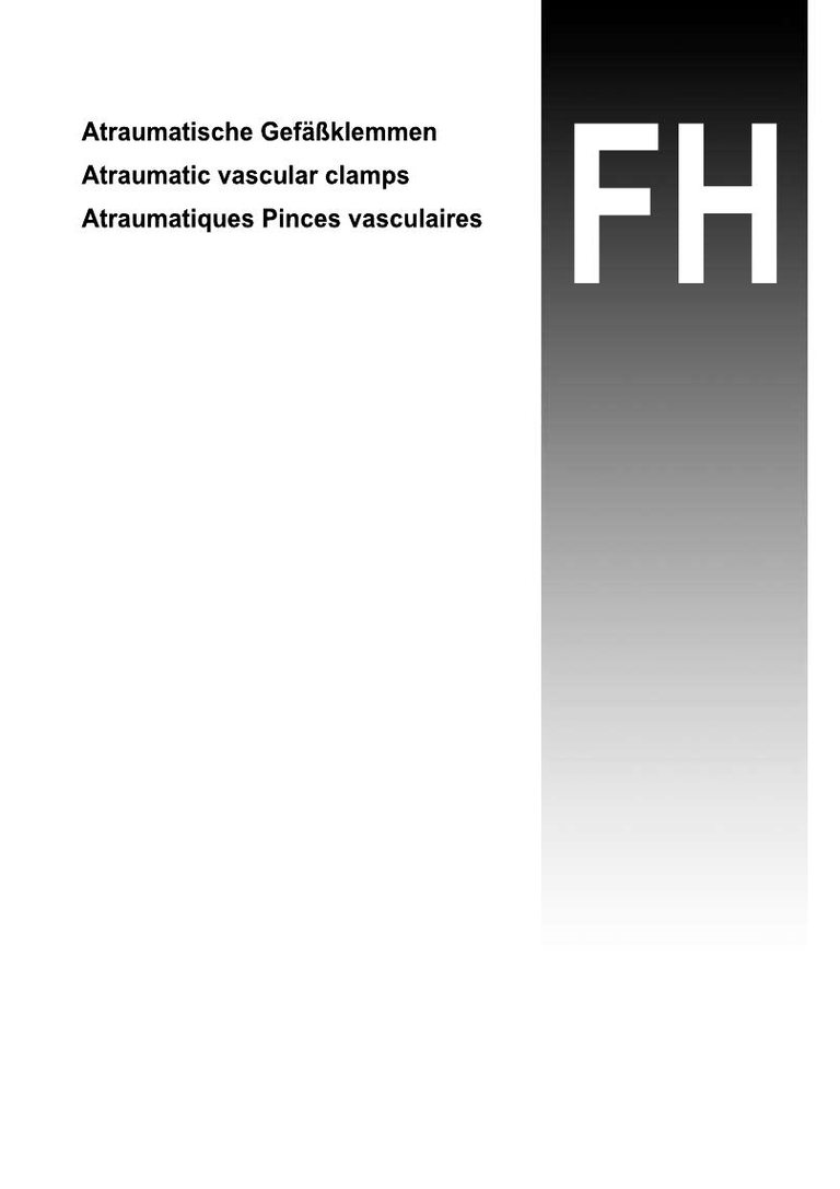 Vascular Clamps catalog cover